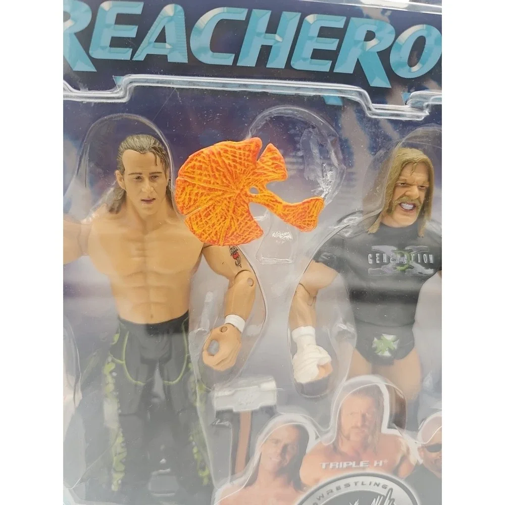WWE Treacherous Trios Shawn Michaels Triple H Jonathan Coachman Figures Jakks 06